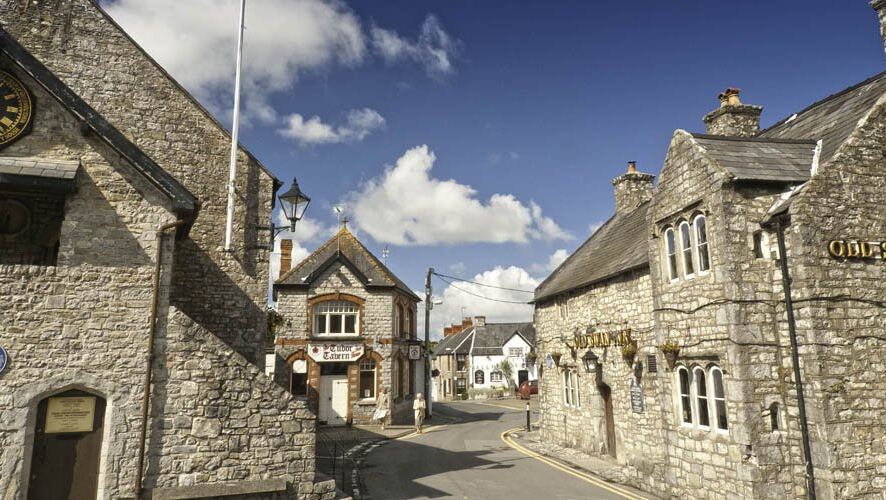 Stone buildings in the old town of Llantwit Major